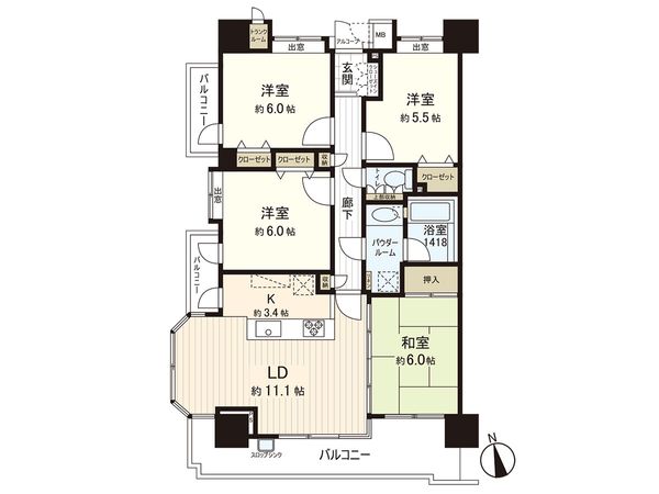 サンシティステーションプラザ多賀城 間取図(平面図) サンシティステーションプラザ多賀城 間取図(平面図)