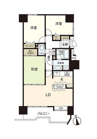 ダイアパレス萩野町 間取図(平面図)