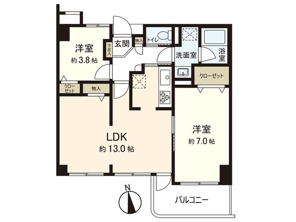 ナイスアーバン大和町 間取図(平面図)