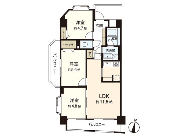 セザール富沢 間取図(平面図)