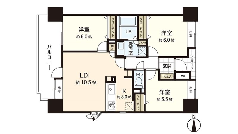 ダイアパレス福田町ステーションガーデン 間取図(平面図)