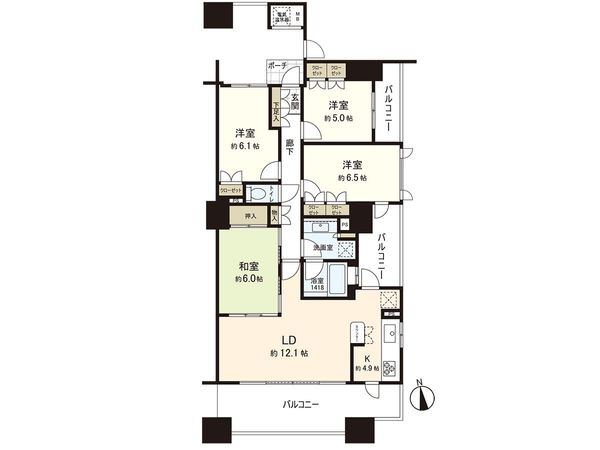 シティハウス仙台榴岡ツインタワーズ スカイウイング 間取図(平面図) 間取図(平面図)