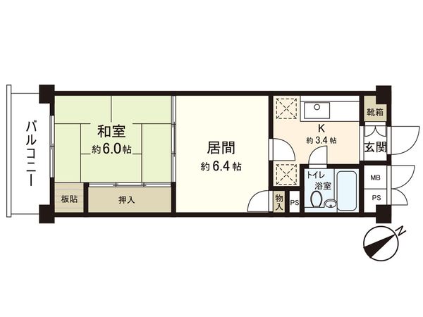 コープ野村花壇 B棟 間取図(平面図) コープ野村花壇 B棟 間取図(平面図)
