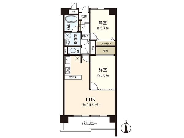 ロイヤルパレス泉中央公園 間取図(平面図)