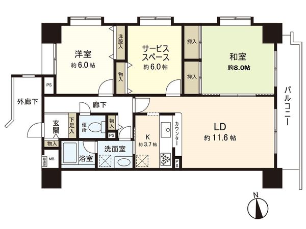 エクレールにししおがま駅前 間取図(平面図)