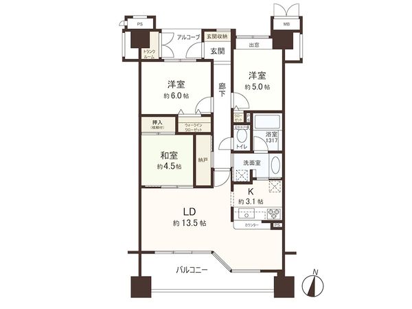 D’レスティアブランオーブ新田東 間取図(平面図)