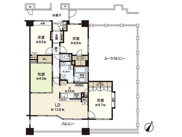 ネオグランデ仙台長町サザンコート 間取図(平面図) ネオグランデ仙台長町サザンコート 間取図(平面図)