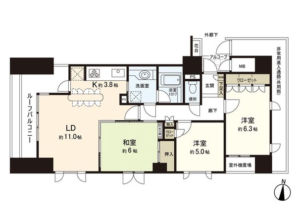 一番町シティハウス 間取図(平面図) 一番町シティハウス 間取図(平面図)