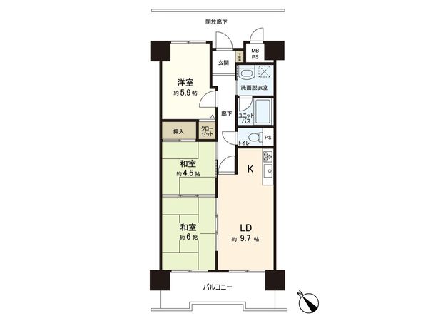 エトワール塩釜 間取図(平面図)