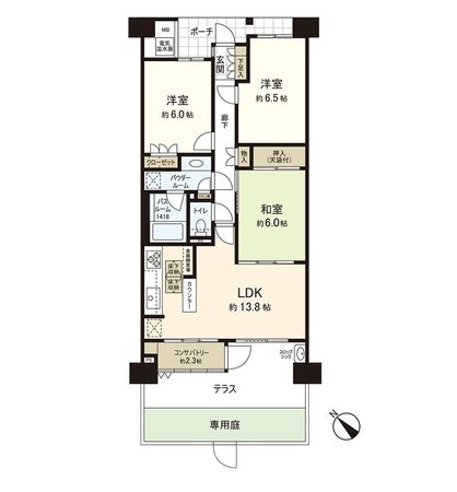 北仙台中央シティハウス 間取図(平面図)