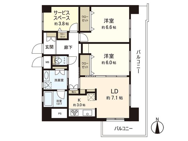 サンライズ・レジデンス 間取図(平面図) サンライズ・レジデンス 間取図(平面図)