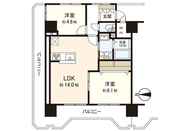 ライオンズマンション金剛院第2 間取図(平面図) ライオンズマンション金剛院第2 間取図(平面図)