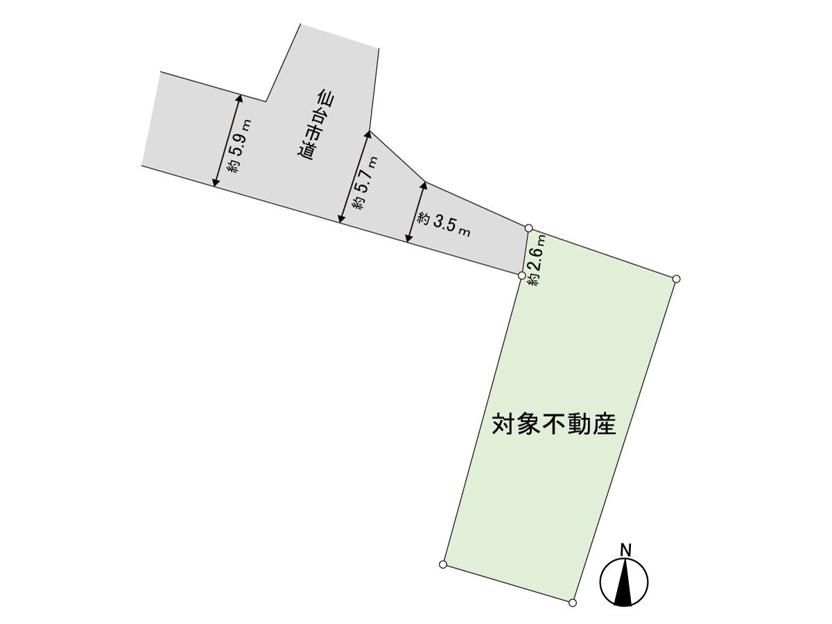 鶴ケ谷8丁目 土地 区画図 区画図