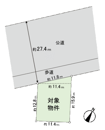 土地　名取市箱塚２丁目　Ａ区画 地形図