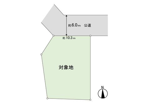 利府町神谷沢字後沢 土地 地型図