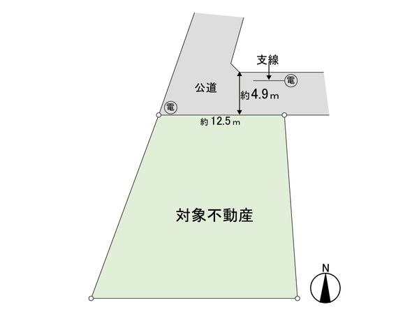 南光台南二丁目 古家付き土地 区画図 南光台南二丁目 古家付き土地 区画図