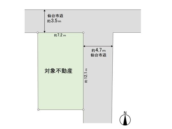 中江一丁目 古家付き土地 区画図 中江一丁目 古家付き土地 区画図