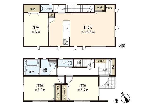 新築戸建 荒巻中央 間取図(平面図)