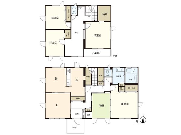 古川新堀字東田 中古戸建 間取図(平面図) 古川新堀字東田 中古戸建 間取図(平面図)