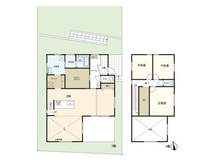 旭ケ丘二丁目 中古戸建 間取図(平面図)