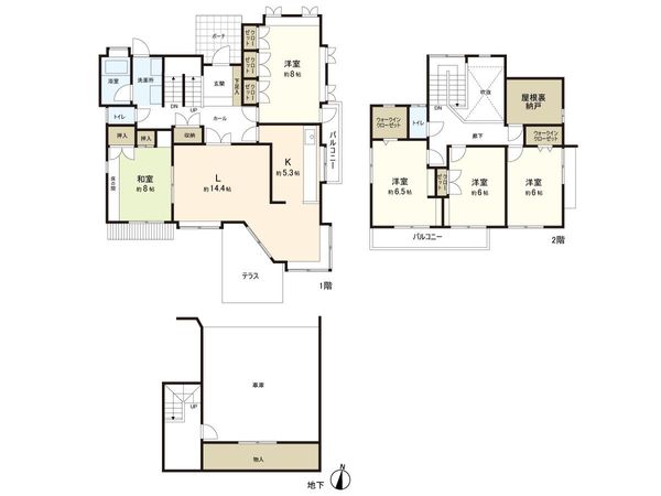 堤町三丁目 中古戸建 間取図(平面図)