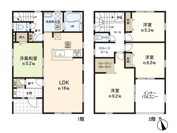 太白3丁目 新築戸建 間取図(平面図) 太白3丁目 新築戸建 間取図(平面図)