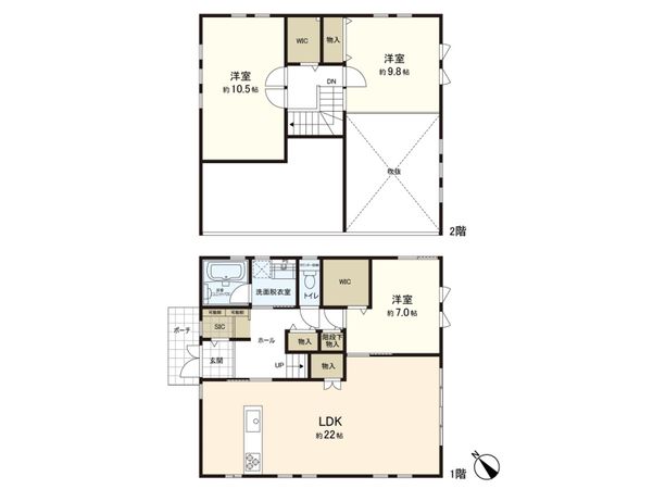 中古戸建 南光台南3丁目 間取図(平面図) 中古戸建 南光台南3丁目 間取図(平面図)