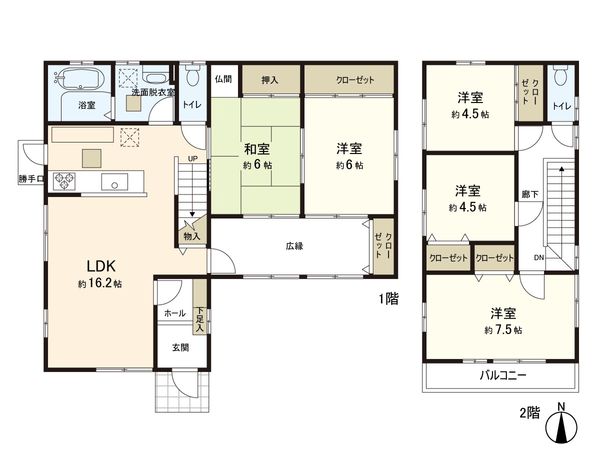 角田字田町 中古戸建 間取図(平面図)