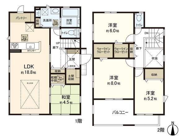 南光台6丁目 新築戸建 間取図(平面図) 南光台6丁目 新築戸建 間取図(平面図)