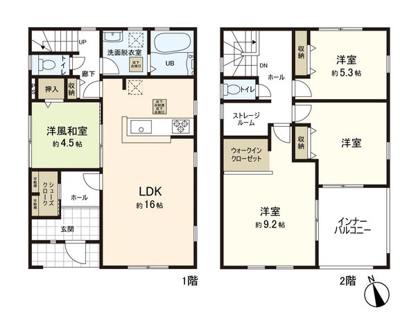 太白3丁目 新築戸建 間取図(平面図) 太白3丁目 新築戸建 間取図(平面図)