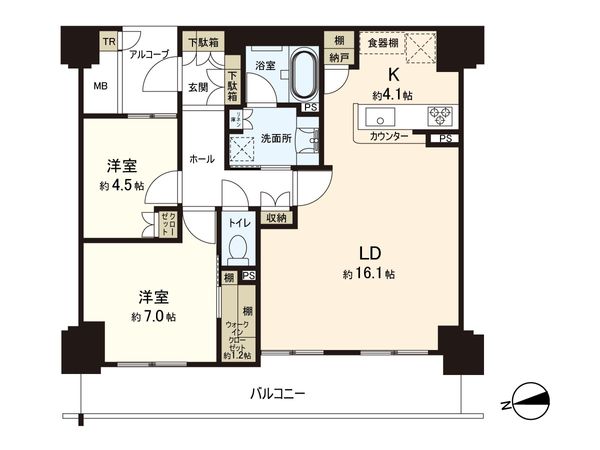 パークタワーあすと長町 間取図(平面図) パークタワーあすと長町 間取図(平面図)