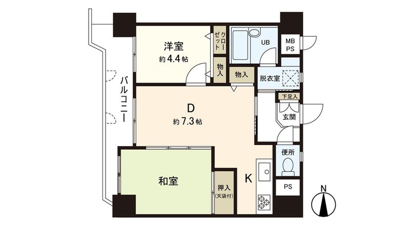 ライオンズマンション上杉二丁目 間取図(平面図) ライオンズマンション上杉二丁目 間取図(平面図)