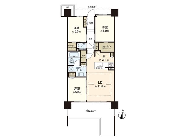 シティテラス上杉 間取図(平面図) 間取図(平面図)