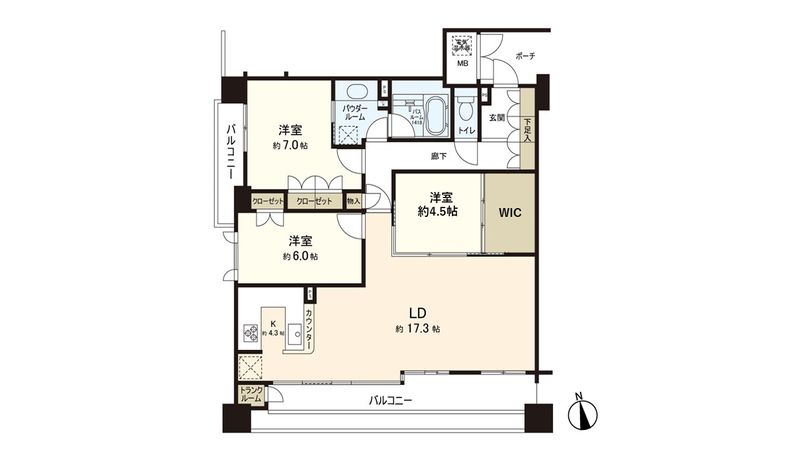 シティハウス仙台ステーションコート 間取図(平面図) 間取図(平面図)