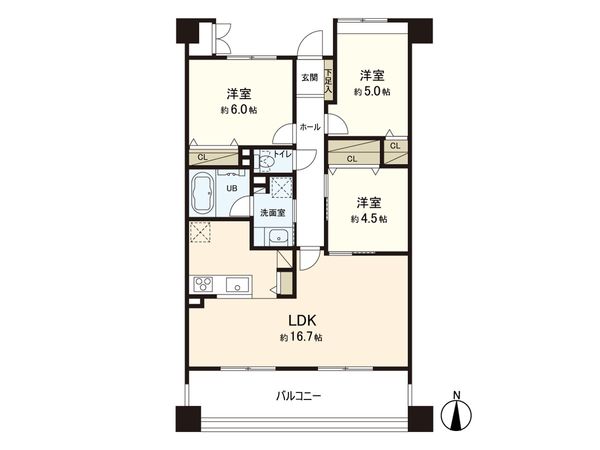 リビオ柏木 間取図(平面図) 間取図(平面図)