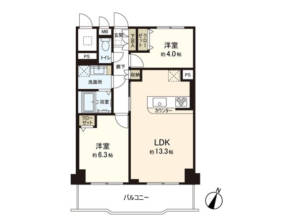シャンボール二日町 間取図(平面図) シャンボール二日町 間取図(平面図)