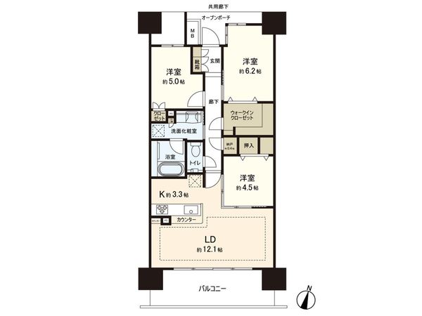 プラウドタワー仙台晩翠通 サウス 間取図(平面図)