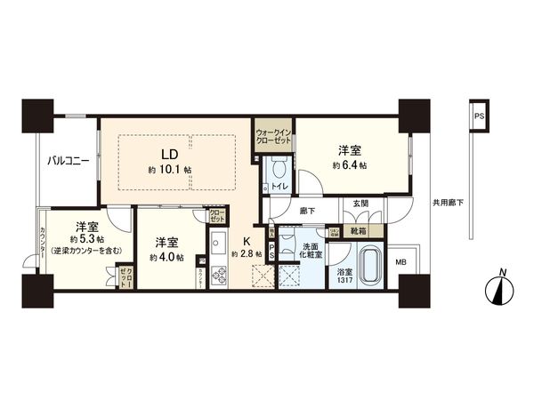 プラウドタワー仙台勾当台通 間取図(平面図) プラウドタワー仙台勾当台通 間取図(平面図)