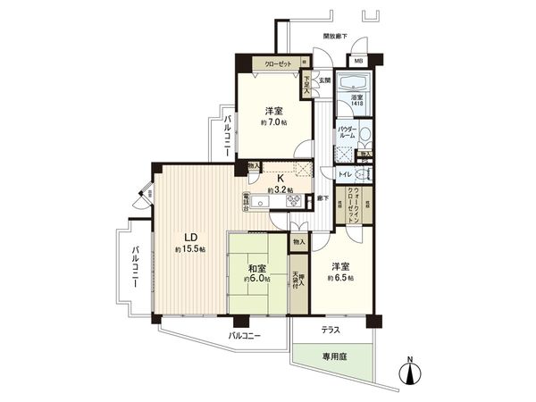 ディナ・スカーラ台原 間取図(平面図) ディナ・スカーラ台原 間取図(平面図)