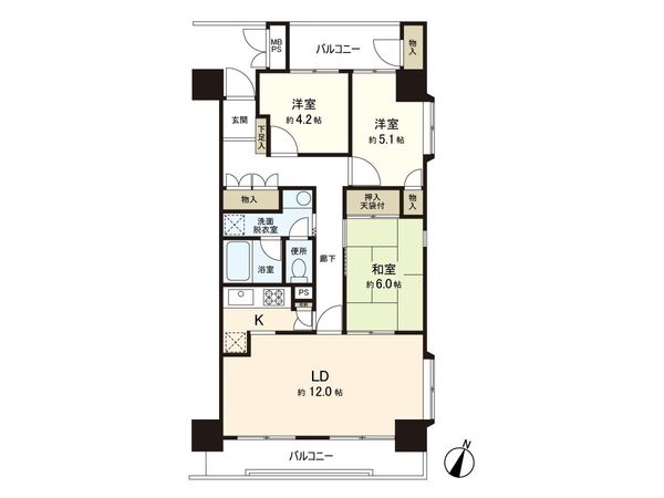 二日町パークマンション 間取図(平面図) 二日町パークマンション 間取図(平面図)
