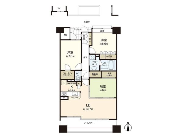 シティハウス北仙台ステーションコート 間取図(平面図) シティハウス北仙台ステーションコート 間取図(平面図)