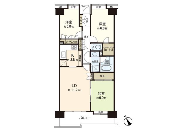 北仙台シティプレイス 中央館 間取図(平面図) 北仙台シティプレイス 中央館 間取図(平面図)
