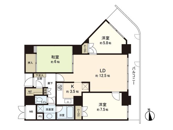 パークタワー台原 間取図(平面図) パークタワー台原 間取図(平面図)