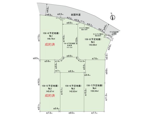 門前町1丁目 土地 No.3 区画図 門前町1丁目 土地 No.3 区画図