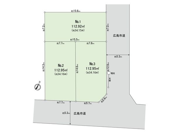 東雲本町3丁目 土地 NO.3 区画図 東雲本町3丁目 土地 NO.3 区画図