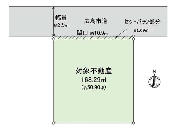 楽々園5丁目 土地(古家あり) 区画図 楽々園5丁目 土地(古家あり) 区画図