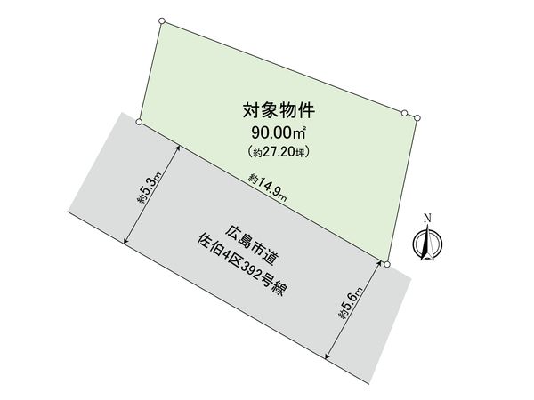 五日市町大字美鈴園 土地 区画図 五日市町大字美鈴園 土地 区画図