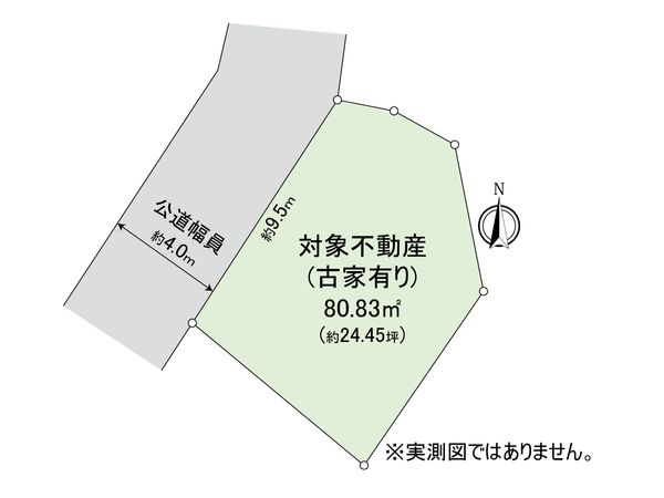 西原2丁目古家付き土地 区画図