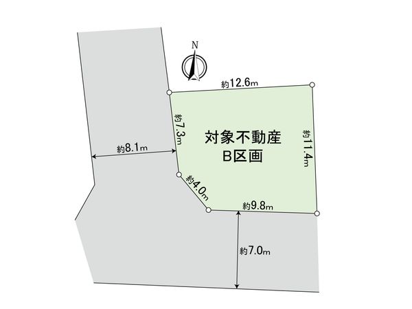 五日市町大字昭和台 土地 B区画 区画図 五日市町大字昭和台 土地 B区画 区画図