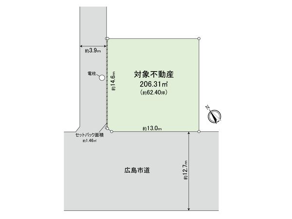 海老園3丁目 土地(古家有) 区画図 海老園3丁目 土地(古家有) 区画図